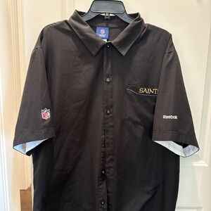 NWOT Reebok Onfield Black NFL Saints Men's Shirt XL